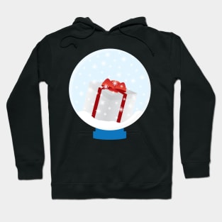 Snow Globe With White Red Gift Box Hoodie